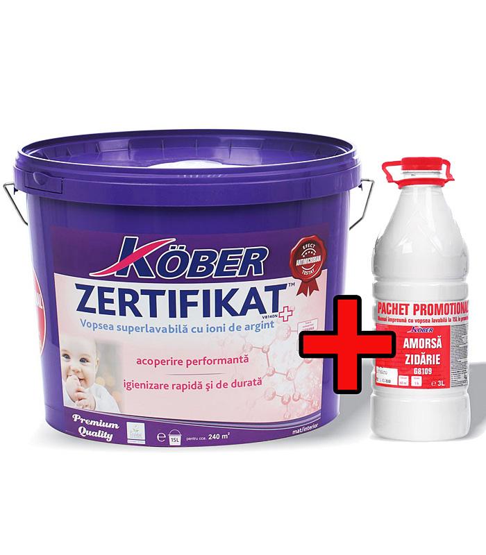 PROMO-kober-zertificat-plus-ioni-argint-amorsa3l-700x800px.jpg Vopsea Lavabila Zertifikat Ioni Ag. 15L+amorsa 3L - imagine 1