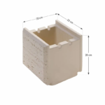 Traverstone-block 20x20 Smoke 72buc/pal