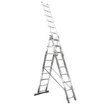 Scara Aluminiu 6609 3 tronsoane 3x9 Trepte
